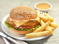 Sajtos csirke hamburger Sajtos csirke hamburger