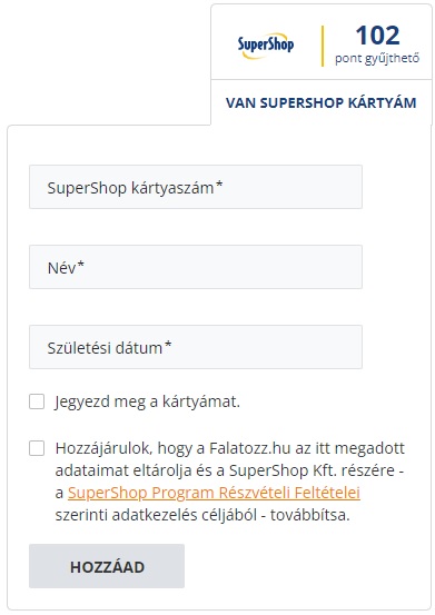 Gyűjtsd a SuperShop pontjaidat a Falatozz.hu-n!