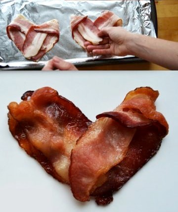baconből szív